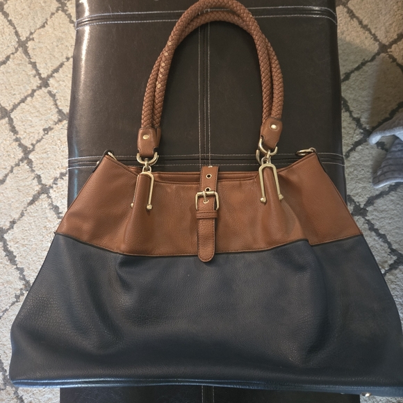 Black Rivit Two-Tone Brown and Blue Women\'s Handbag main image 7